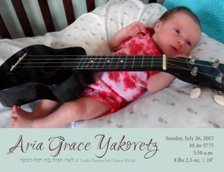 Aria Grace, born 7/26